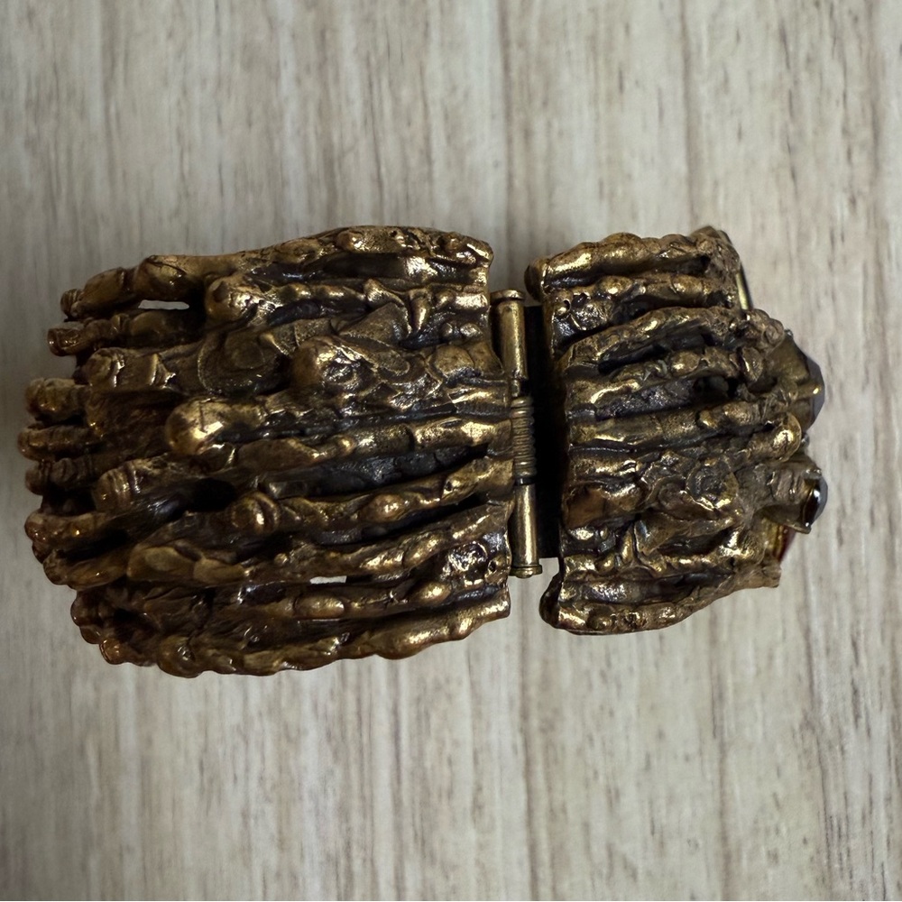 *Rare* Vintage Oscar De La Renta - Brutalist-style Cuff - Picture 5 of 8